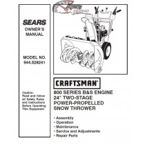 944.528241 Snowblower Craftsman Parts Manual