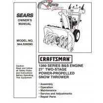 944.528393 Snowblower Craftsman Parts Manual