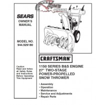 944.529180 Snowblower Craftsman Parts Manual