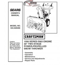 944.529490 Snowblower Craftsman Parts Manual