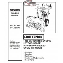 944.529571 Snowblower Craftsman Parts Manual