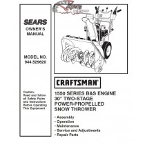 944.529620 Snowblower Craftsman Parts Manual