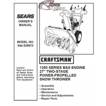 944.529970 Snowblower Craftsman Parts Manual