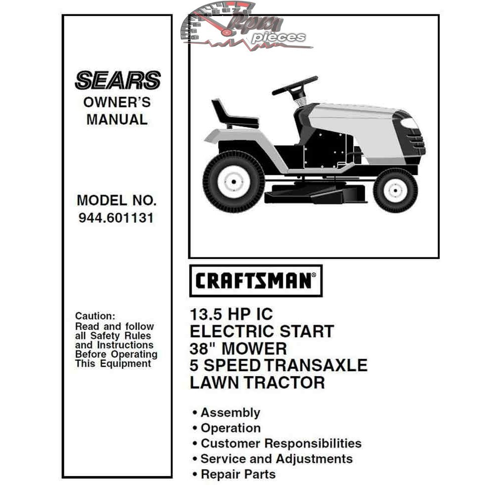 944.601131 Craftsman Parts Manual
