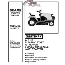 944.601151 Craftsman Parts Manual