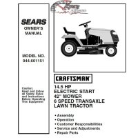 944.601151 Craftsman Parts Manual