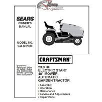 944.602900 Craftsman Parts Manual