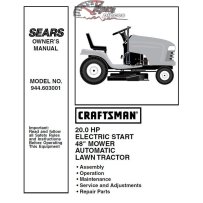 944.603001 Manuel de pièces tracteur Craftsman