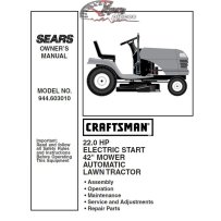 944.603010 Craftsman Parts Manual