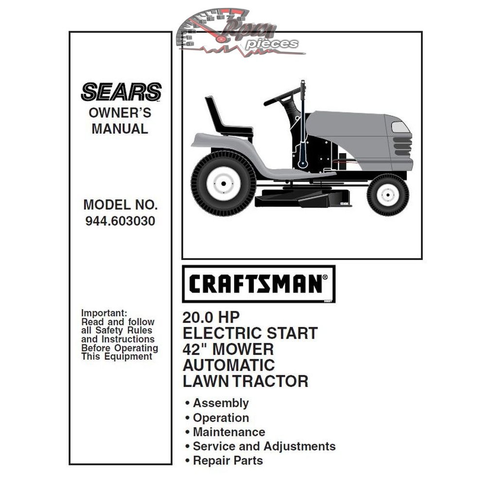 944.603030 Craftsman Parts Manual