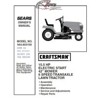 944.603151 Manuel de pièces tracteur Craftsman
