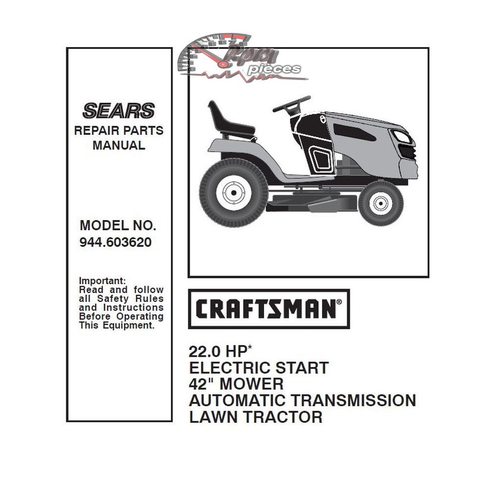 944.603620 Craftsman Parts Manual
