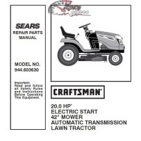 944.603630 Manuel de pièces tracteur Craftsman