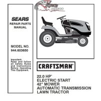 944.603650 Manuel de pièces tracteur Craftsman