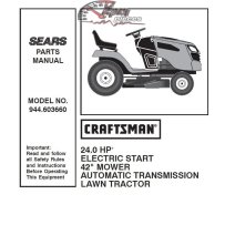 944.603660 Manuel de pièces tracteur Craftsman