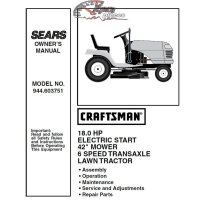 944.603751 Manuel de pièces tracteur Craftsman