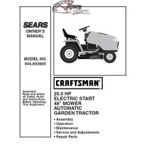 944.603900 Manuel de pièces tracteur Craftsman