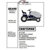 944.604060 Manuel de pièces tracteur Craftsman