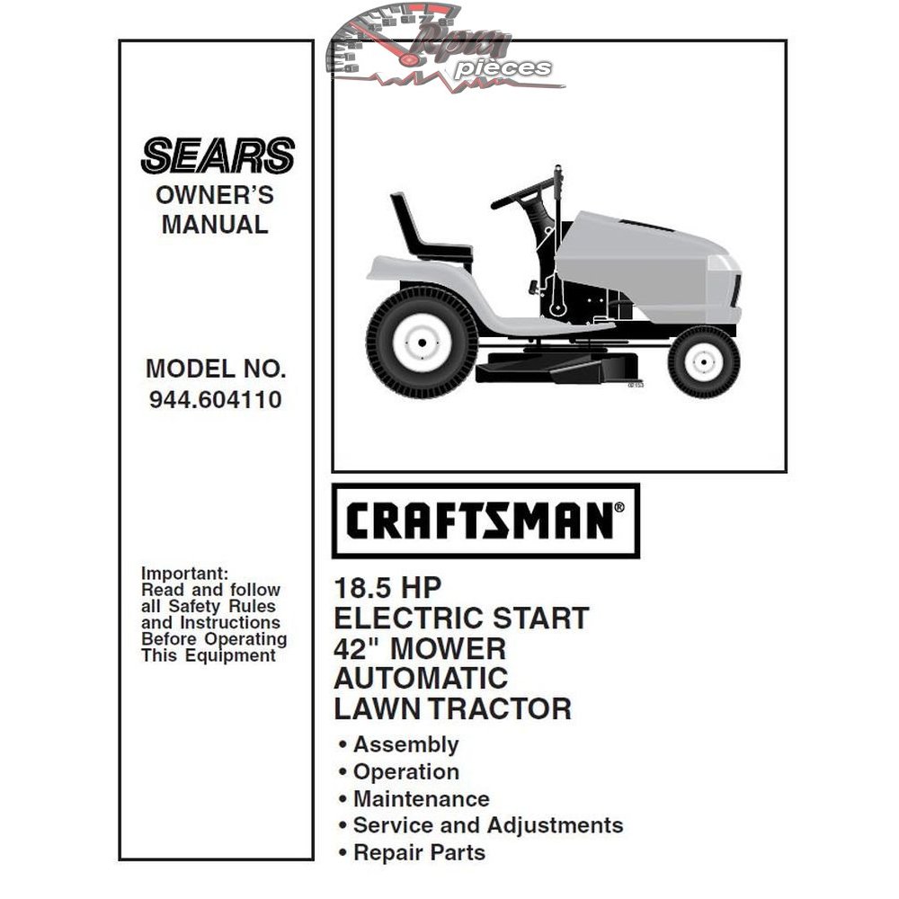 944.604110 Craftsman Parts Manual
