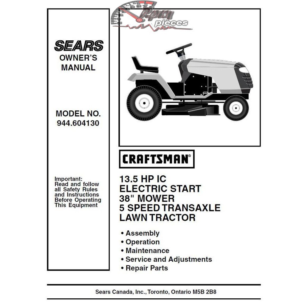 944.604130 Craftsman Parts Manual