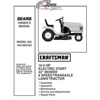 944.604160 Manuel de pièces tracteur Craftsman