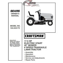 944.604170 Manuel de pièces tracteur Craftsman