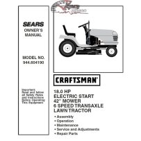 944.604190 Manuel de pièces tracteur Craftsman