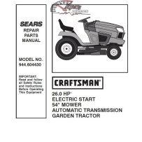 944.604430 Manuel de pièces tracteur Craftsman