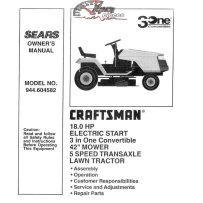 944.604582 Manuel de pièces tracteur Craftsman