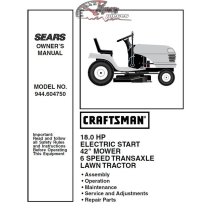 944.604750 Manuel de pièces tracteur Craftsman