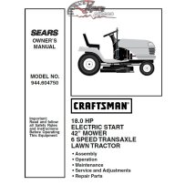 944.604750 Manuel de pièces tracteur Craftsman