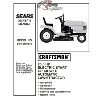 944.604840 Manuel de pièces tracteur Craftsman