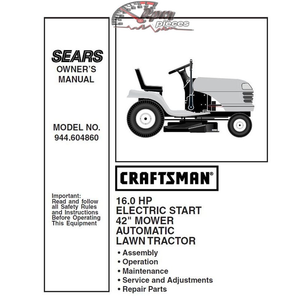 944.604860 Craftsman Parts Manual