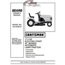 944.604870 Craftsman Parts Manual