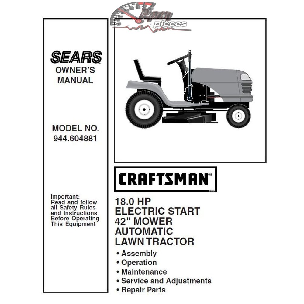 944.604881 Craftsman Parts Manual