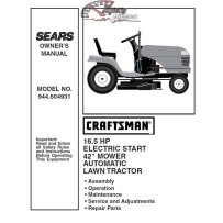 944.604931 Manuel de pièces tracteur Craftsman