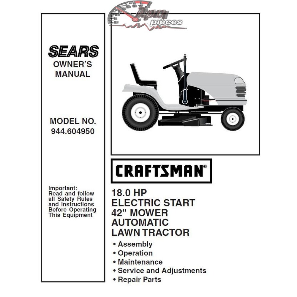 944.604950 Craftsman Parts Manual