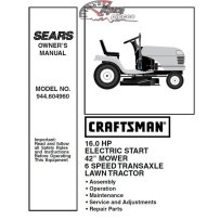 944.604960 Manuel de pièces tracteur Craftsman