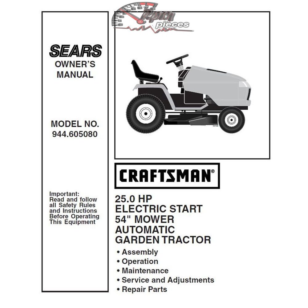 944.605080 Craftsman Parts Manual