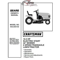 944.605150 Manuel de pièces tracteur Craftsman