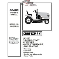 944.605160 Manuel de pièces tracteur Craftsman