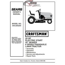 944.605200 Craftsman Parts Manual