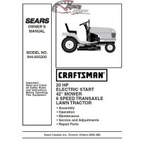 944.605200 Manuel de pièces tracteur Craftsman