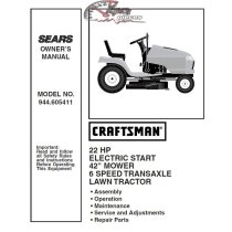 944.605411 Craftsman Parts Manual