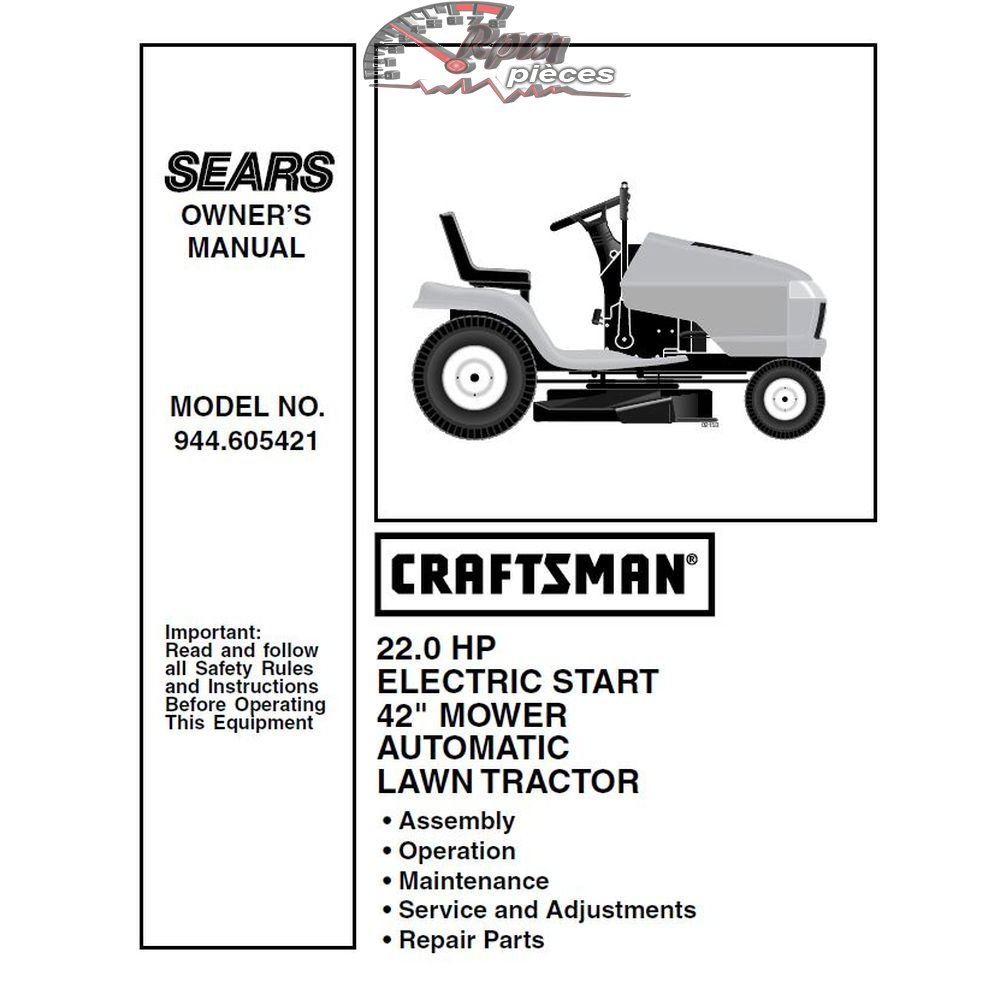 944.605421 Craftsman Parts Manual