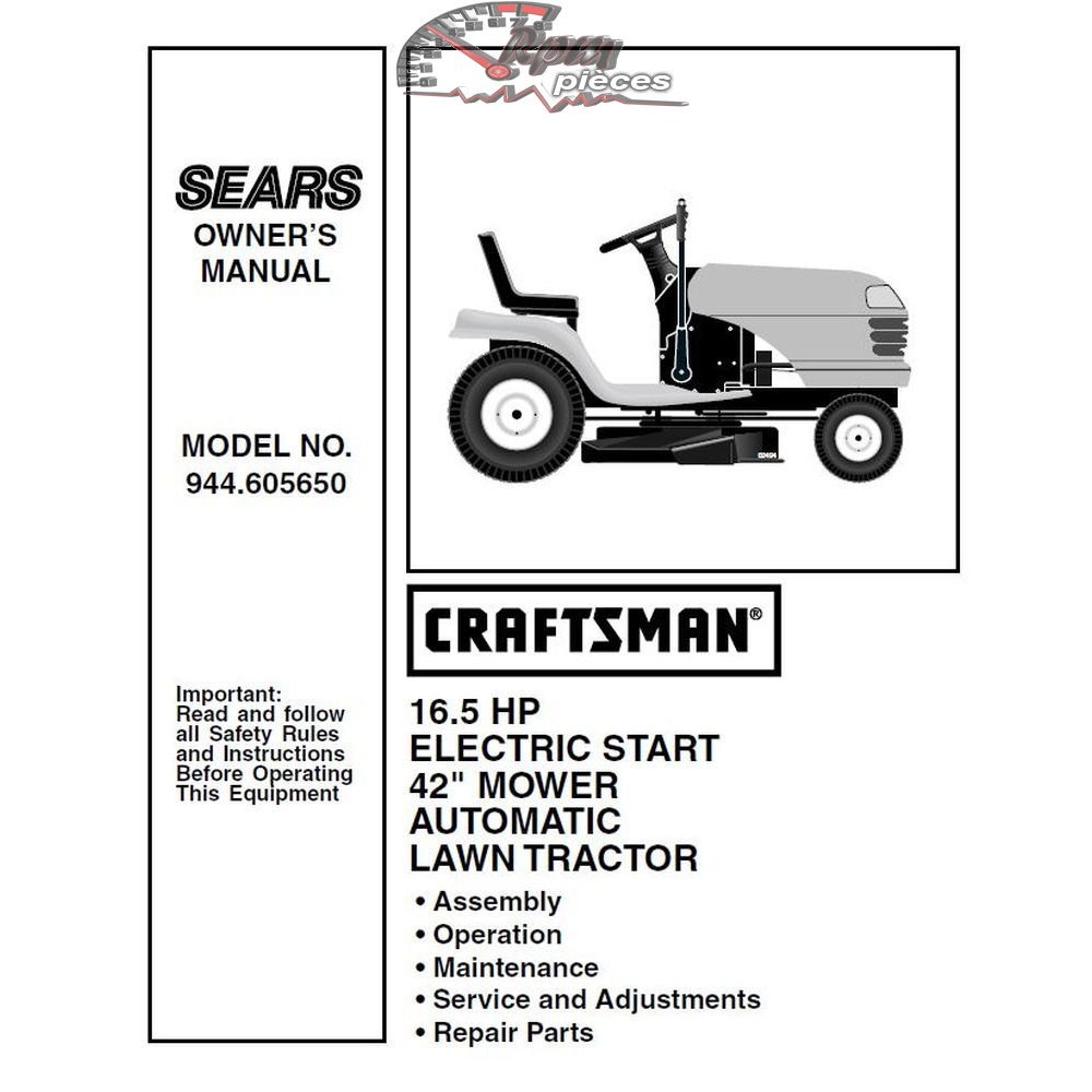 944.605650 Craftsman Parts Manual