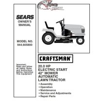944.605800 Craftsman Parts Manual