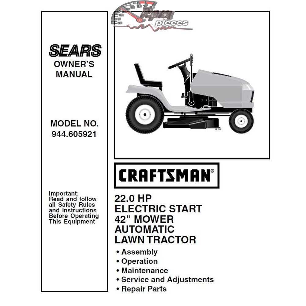 944.605921 Craftsman Parts Manual
