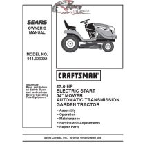 944.606092 Manuel de pièces tracteur Craftsman