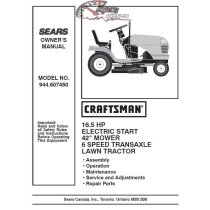 944.607450 Craftsman Parts Manual